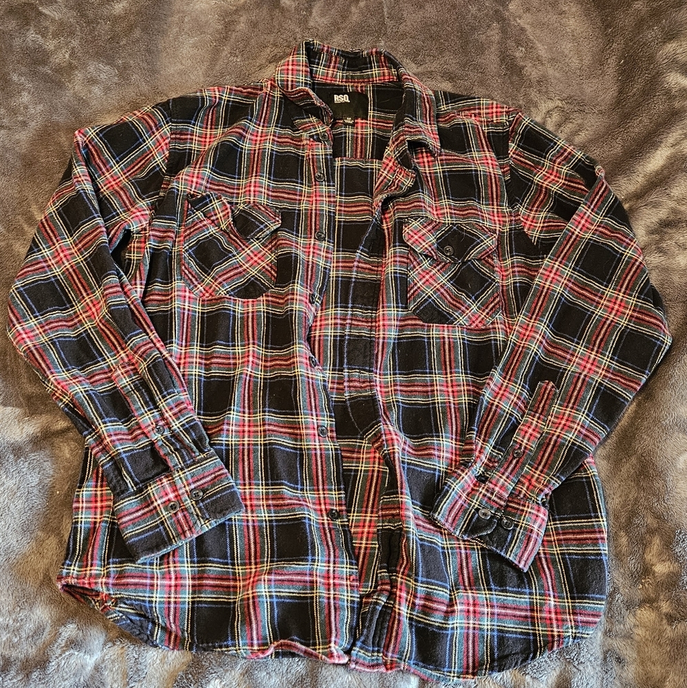 RSQ Multicolor Plaid Shirt